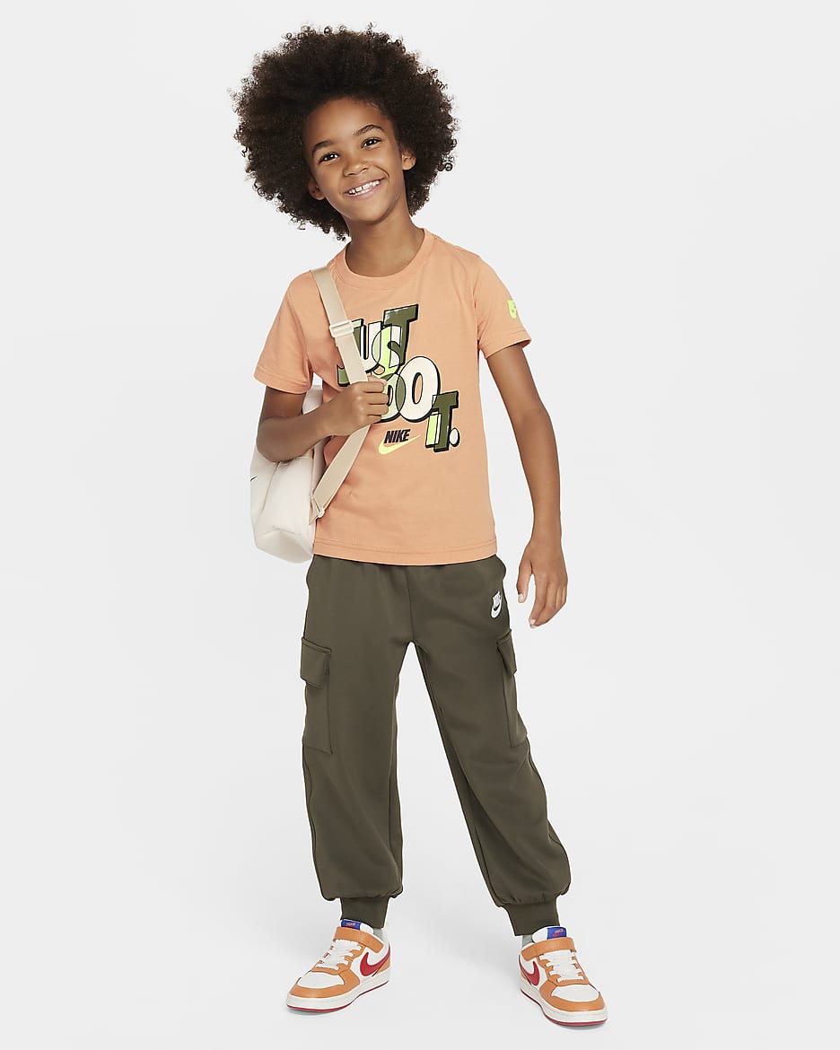 Nike Puzzle "Just Do It" Tee Little Kids T-Shirt - Amber Brown