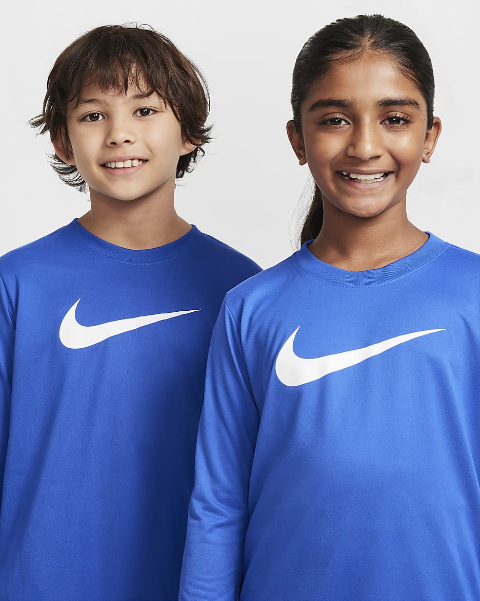 Playera de manga larga Dri-FIT para niño talla grande Nike Legend - Royal juego