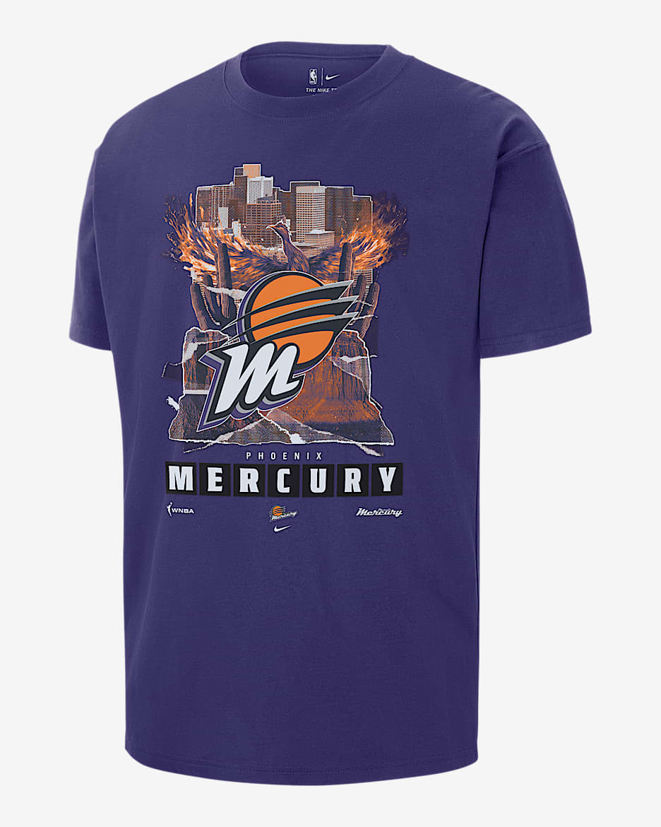 Playera Nike Max90 de la WNBA para hombre Phoenix Mercury - Orquídea nuevo