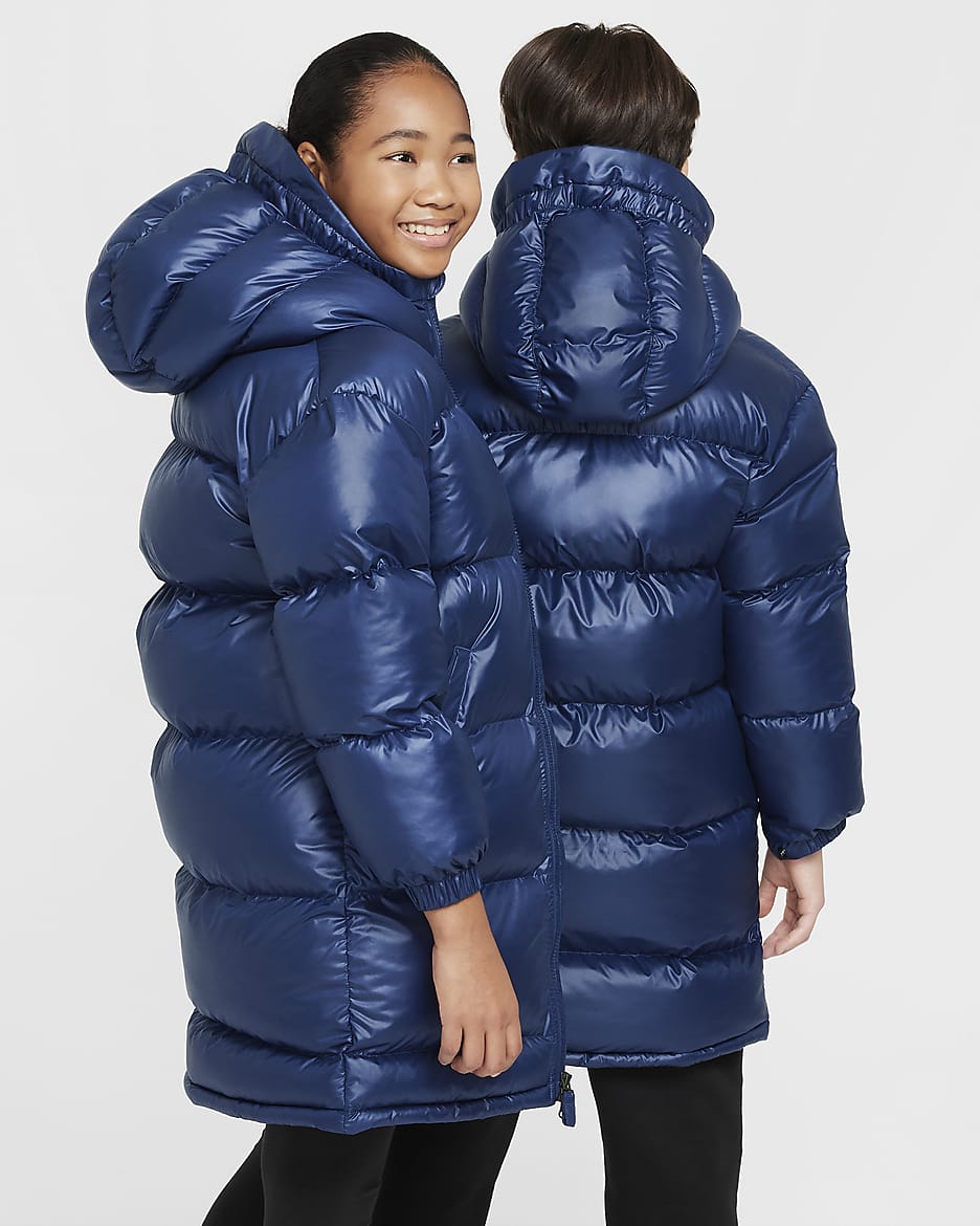 Parka à capuche ample Therma-FIT Repel Nike Sportswear Heavyweight Synthetic Fill EasyOn pour ado - Midnight Navy/Obsidian/Midnight Navy/Obsidian