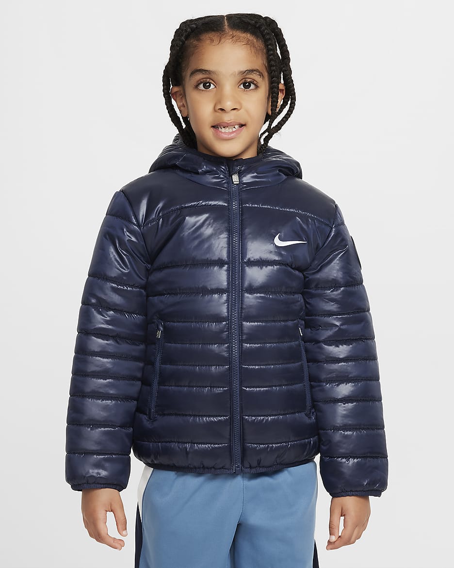 Chamarra acolchada con relleno para preescolar Nike - Azul marino medianoche