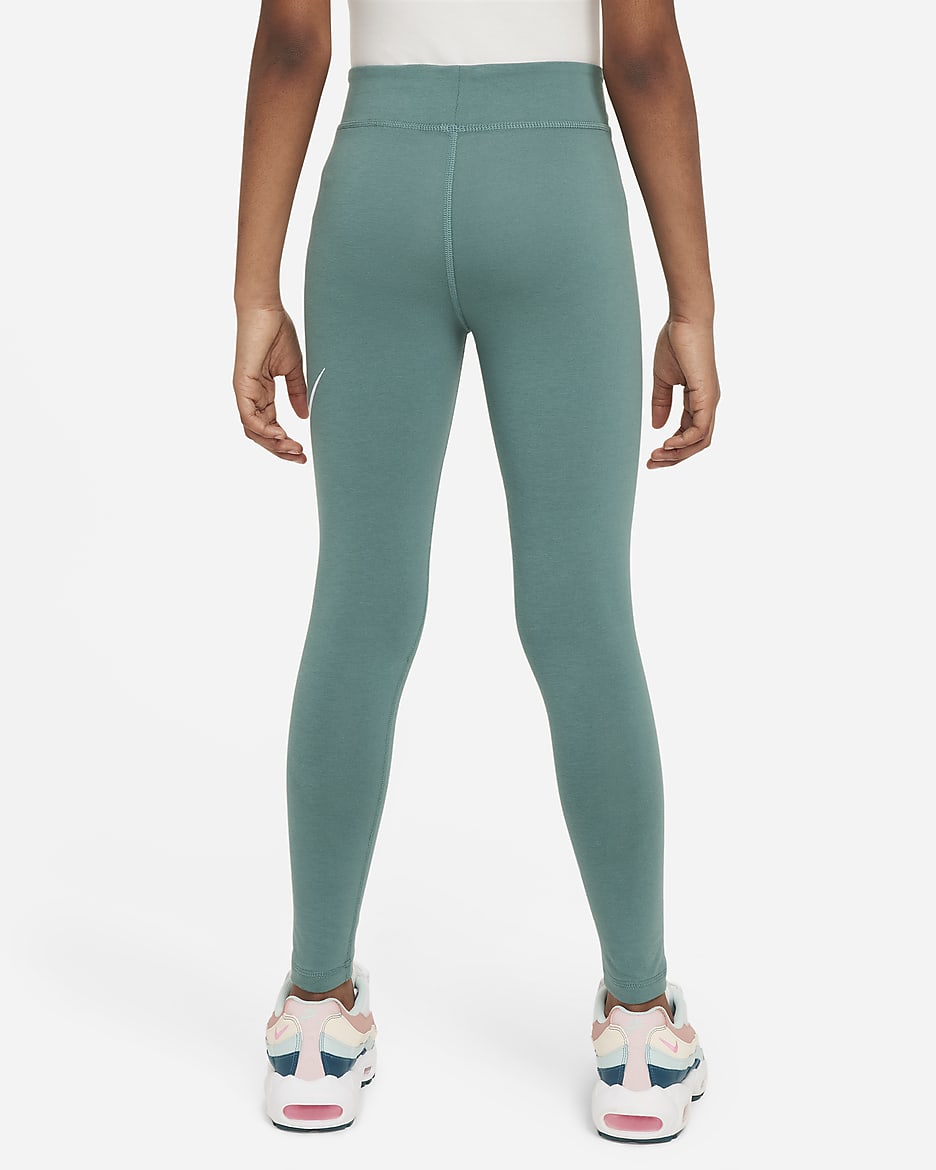 Nike Sportswear Essential Older Kids' (Girls') Mid-Rise Leggings - Bicoastal/White