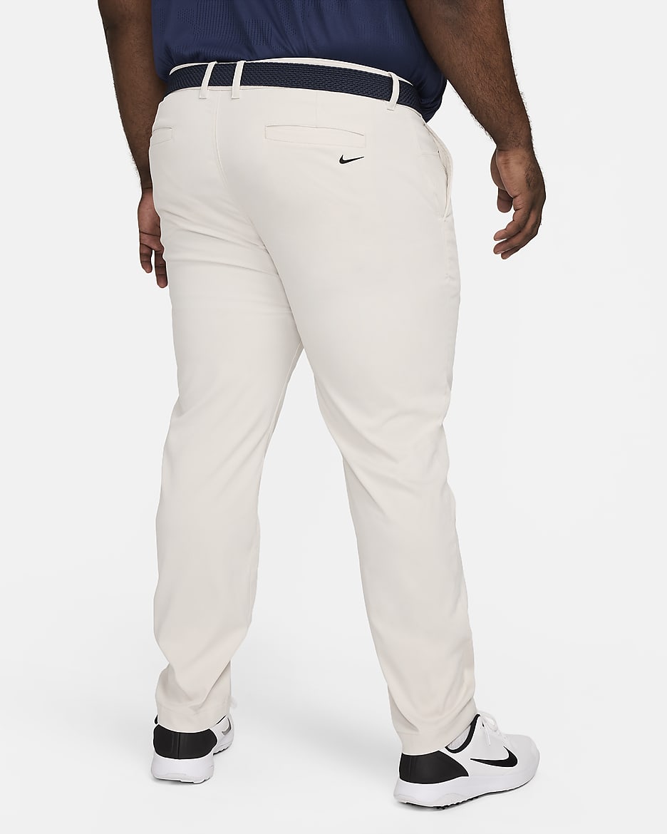 Nike Tour Repel smal chinogolfbukse til herre - Light Bone/Svart