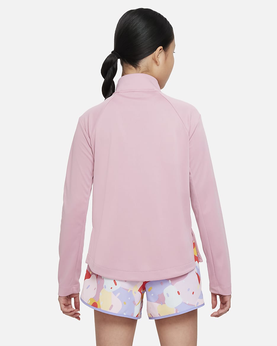 Nike Dri-FIT Big Kids' (Girls') Long-Sleeve Running Top - Elemental Pink