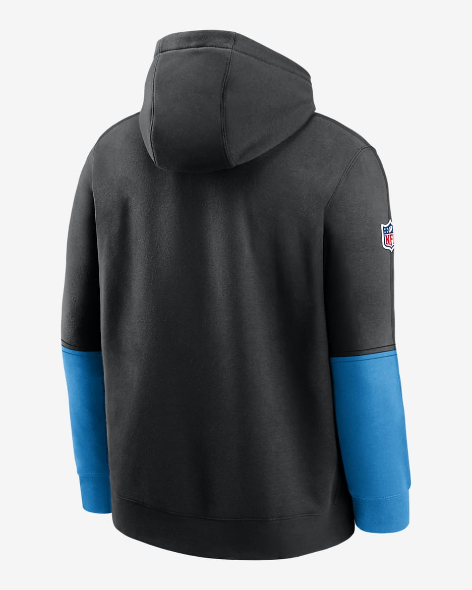 Carolina Panthers Sideline Team Issue Club Men's Nike NFL Pullover Hoodie - Black