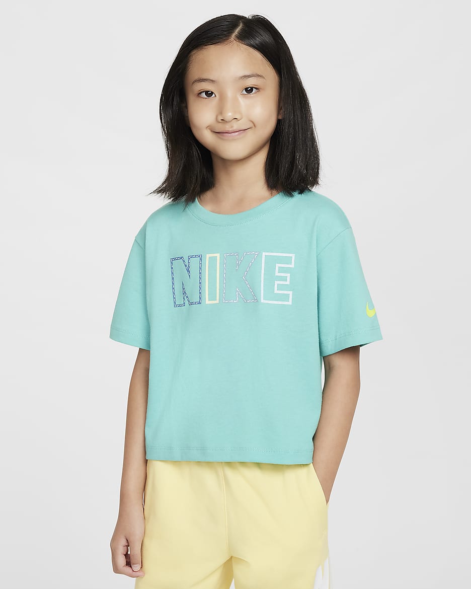 Nike Femme Pop Little Kids' T-Shirt - Green Frost