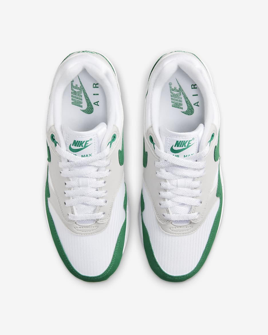 Nike Air Max 1 Women's Shoes - Neutral Grey/White/Black/Malachite