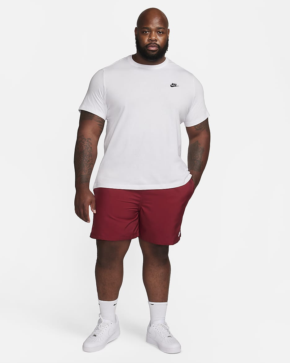 Short Flow tissé Nike Club pour homme - Team Red/Blanc