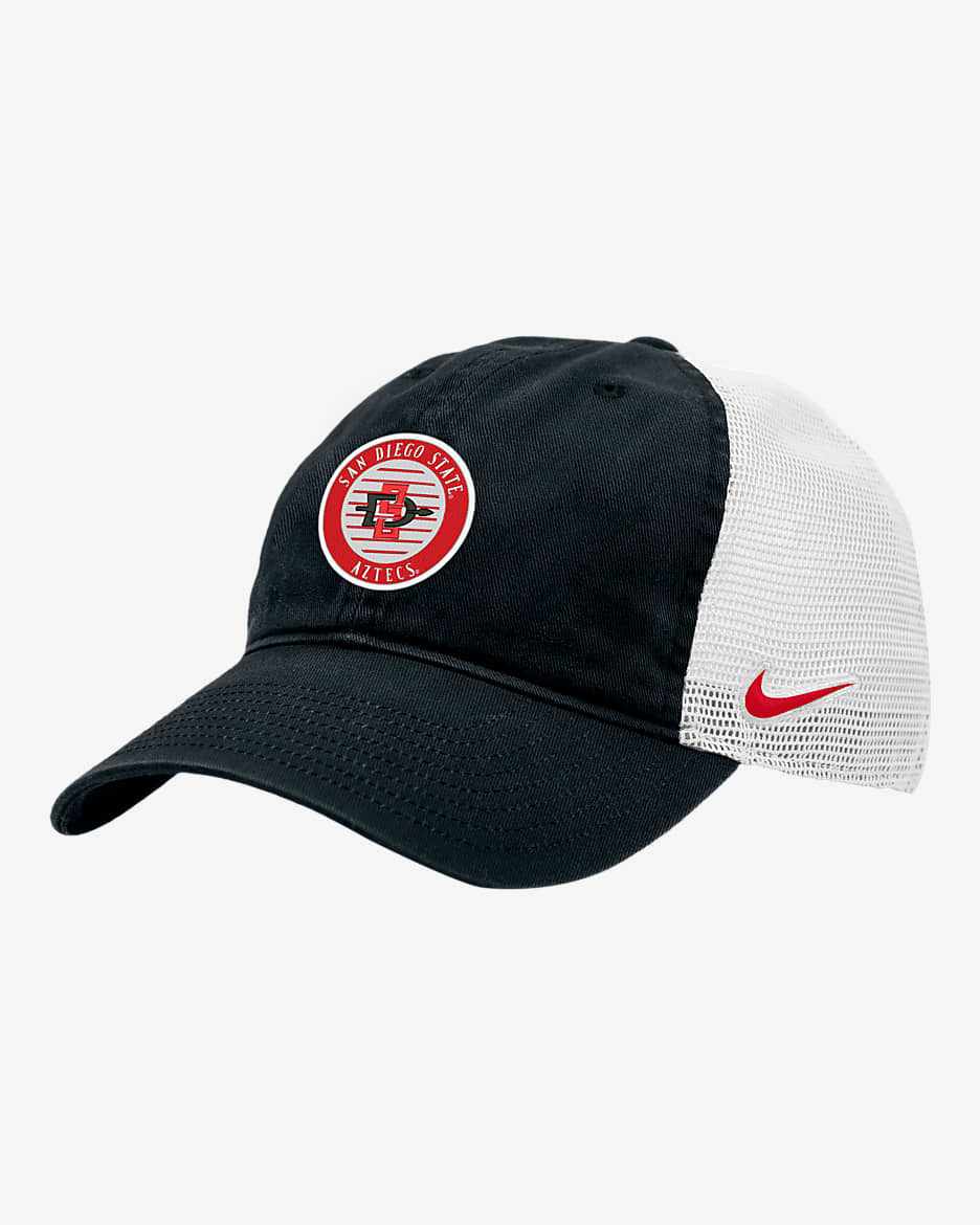 San Diego State Heritage86 Nike College Trucker Hat - Black