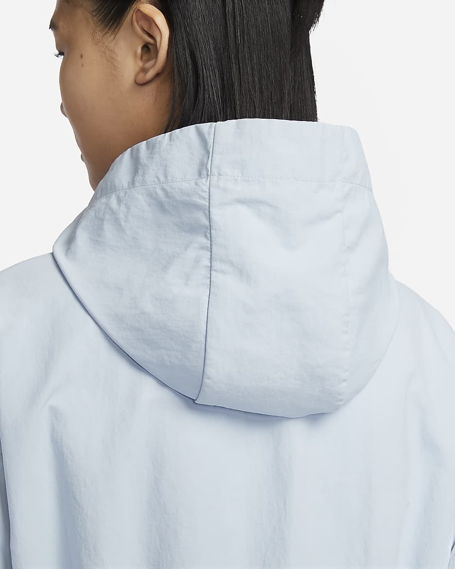 Nike Sportswear Everything Wovens Women's Oversized Hooded Jacket - Light Armory Blue/Sail