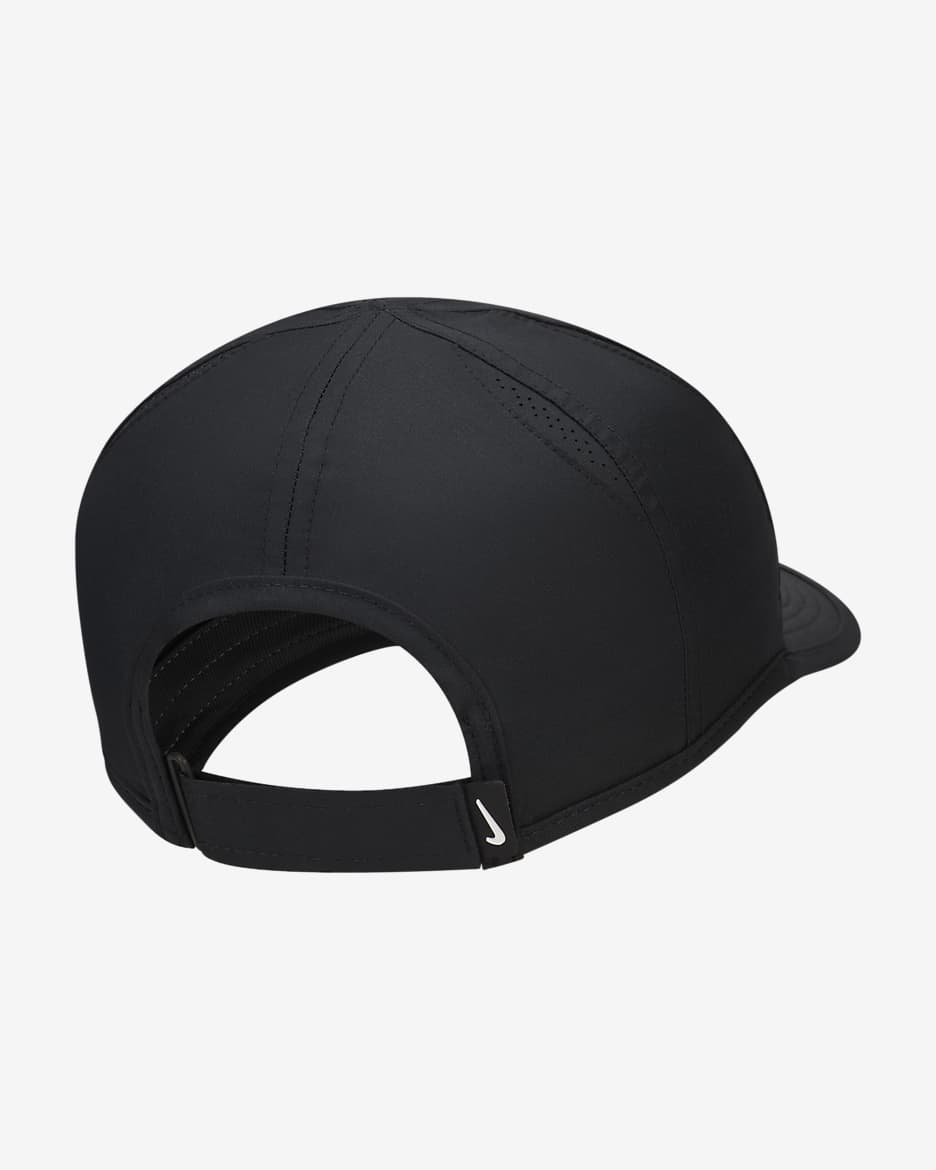 Gorra ligera desestructurada para niños Nike Dri-FIT Club - Negro/Negro/Blanco