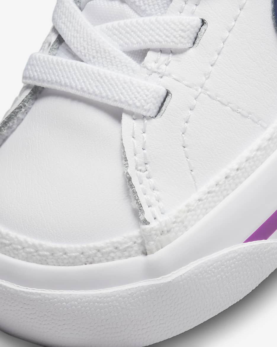 NikeCourt Legacy Baby/Toddler Shoes - White/Mint Foam/Vivid Purple/Midnight Navy