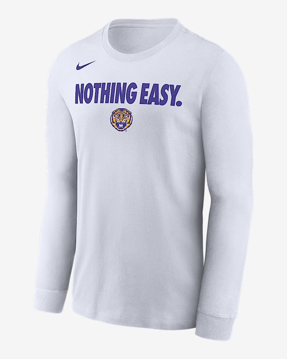LSU Men's Nike College Long-Sleeve T-Shirt - White