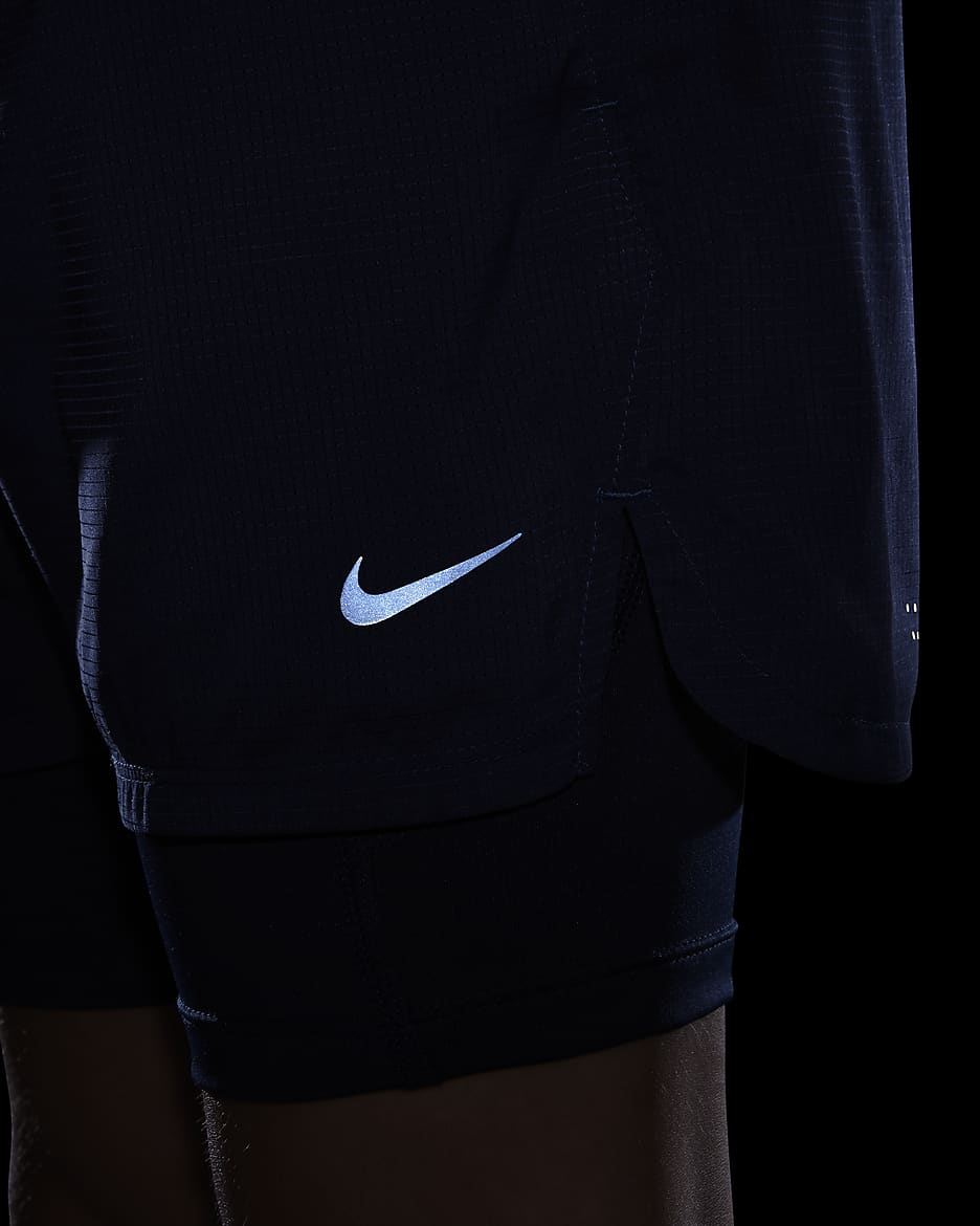 Spodenki treningowe dla dużych dzieci (chłopców) Dri-FIT ADV Nike Multi Tech - Midnight Navy/Obsidian/Czerń