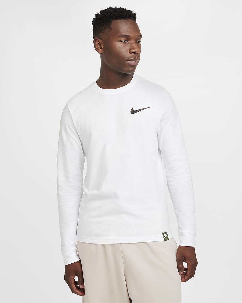Playera de manga larga Nike Sportswear Club - Blanco
