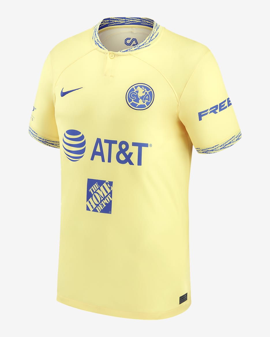Jersey de fútbol Nike Dri-FIT para niños talla grande Club América local 2022/23 Stadium (Guillermo Ochoa) - Chifón limón
