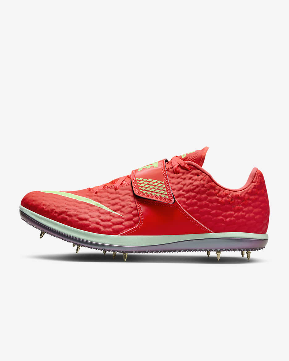 Nike High Jump Elite Athletics Jumping Spikes - Bright Crimson/Hyper Orange/Lime Blast/Washed Coral