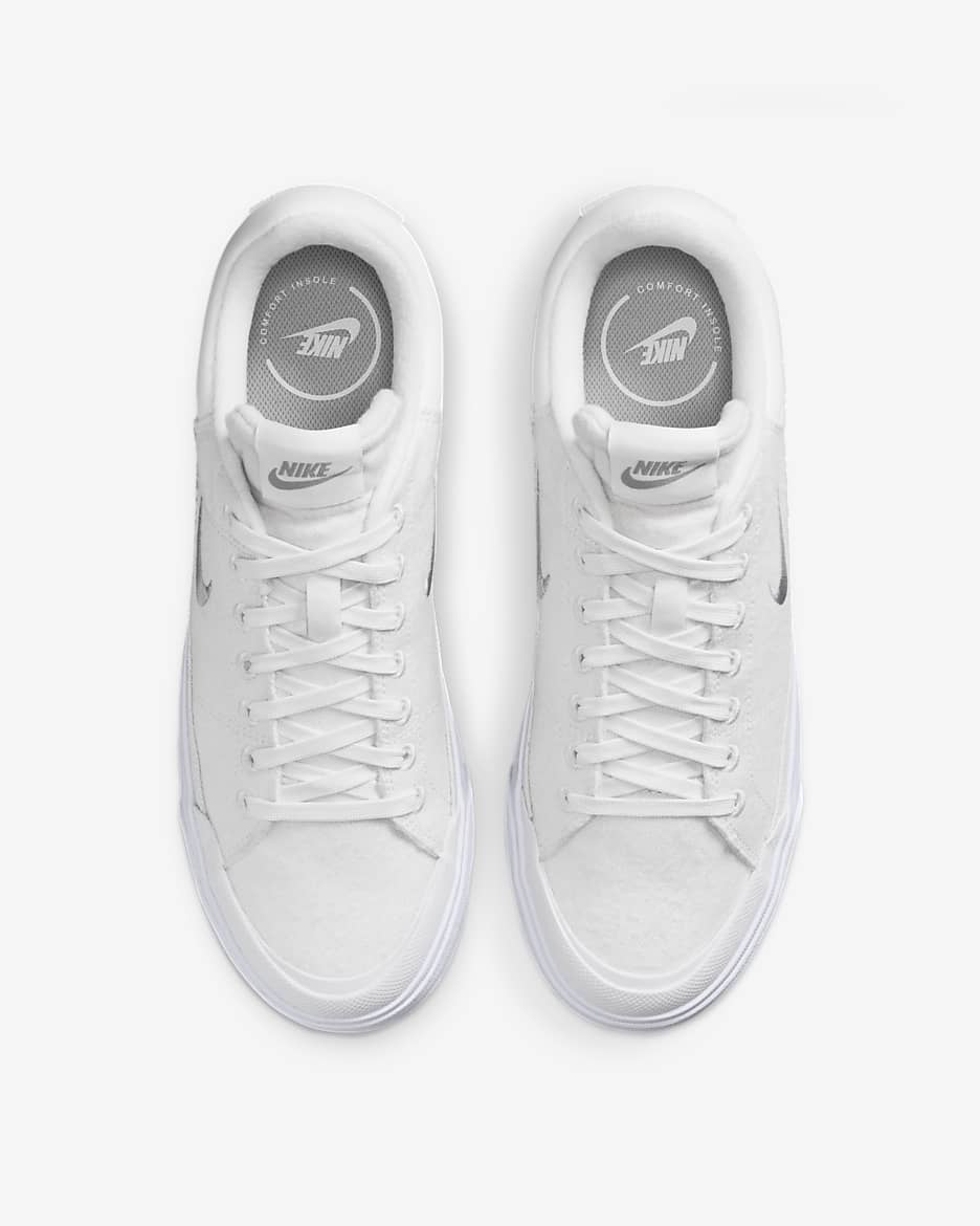 Nike Court Legacy Lift damesschoenen - Summit White/Wit/Phantom/Light Smoke Grey