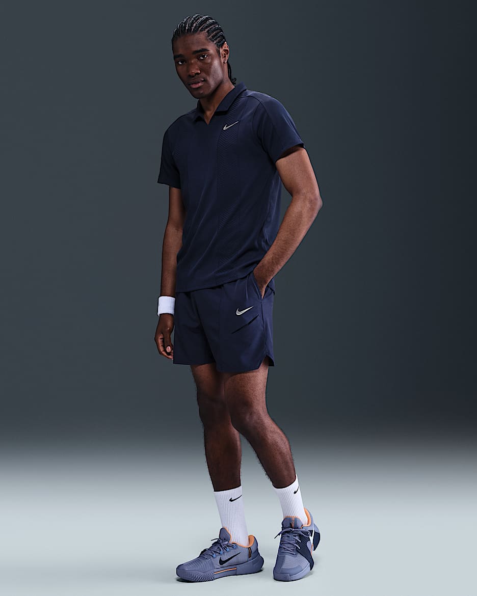 NikeCourt Slam Men's Dri-FIT 6" Tennis Shorts - Midnight Navy