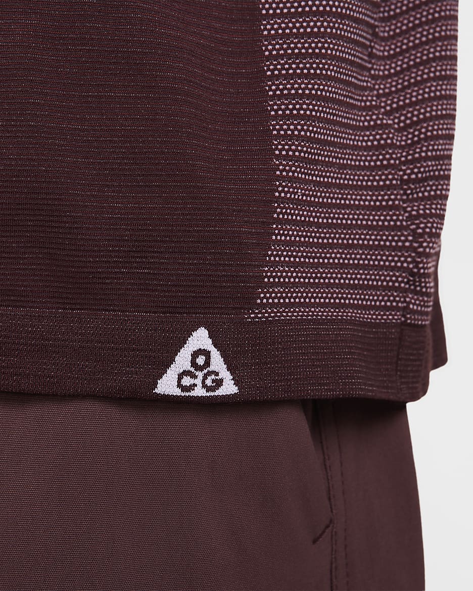 Nike ACG 'Delta River' Dri-FIT ADV Long-Sleeve Base Layer - Burgundy Crush/Beyond Pink