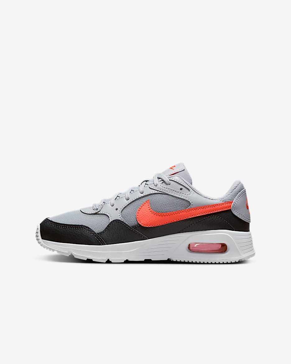 Nike Air Max SC Big Kids' Shoe - Wolf Grey/Anthracite/White/Bright Crimson