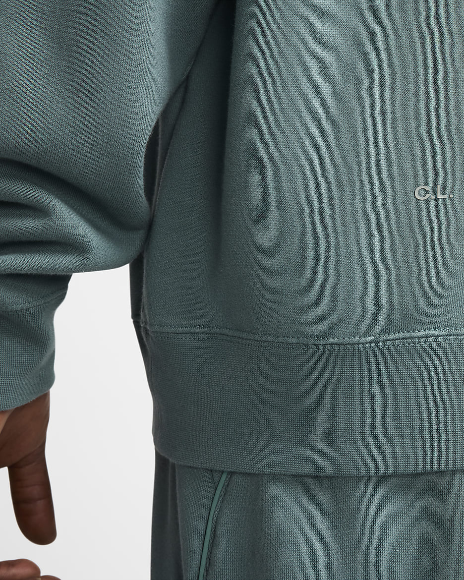 NOCTA CS-crewtrøje i fleece til mænd - Mineral Slate/Faded Spruce/Mica Green