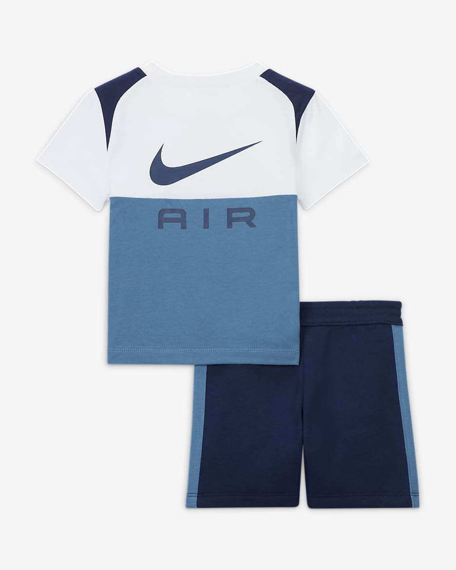 Nike Air Baby (12-24M) 2-Piece Fleece Shorts Set - Midnight Navy