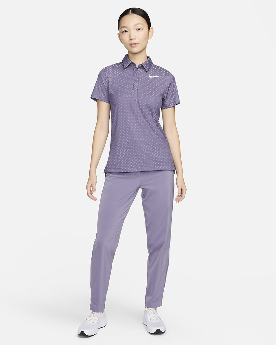 Nike Tour Women's Dri-FIT ADV Short-Sleeve Golf Polo - Canyon Purple/Daybreak/White