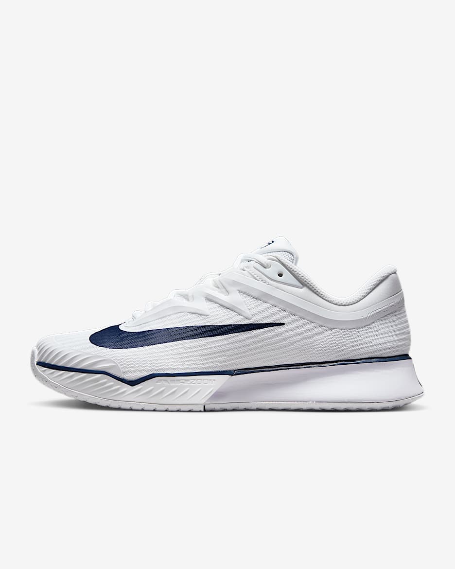 Tenis de tenis para cancha dura para mujer Nike Vapor Pro 3 Premium - Blanco/Azul marino medianoche