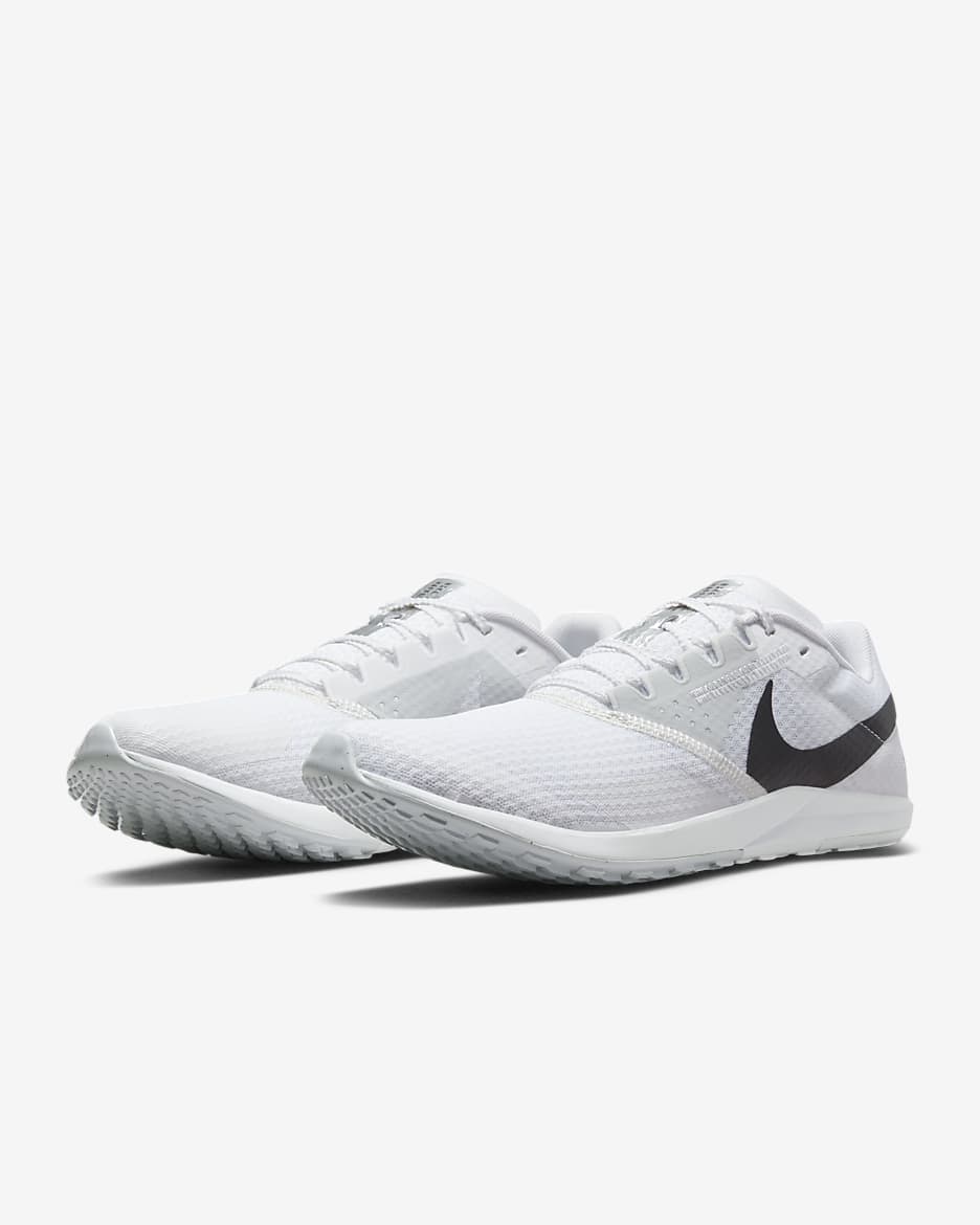 Nike Rival Waffle 6 Road and Cross-Country Racing Shoes - White/Pure Platinum/Metallic Silver/Black