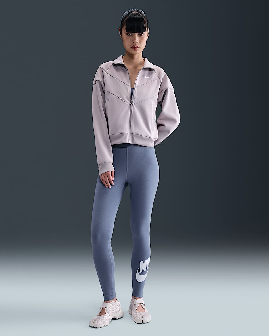 Nike Sportswear Classics Women's High-Waisted Graphic Leggings - World Indigo/White
