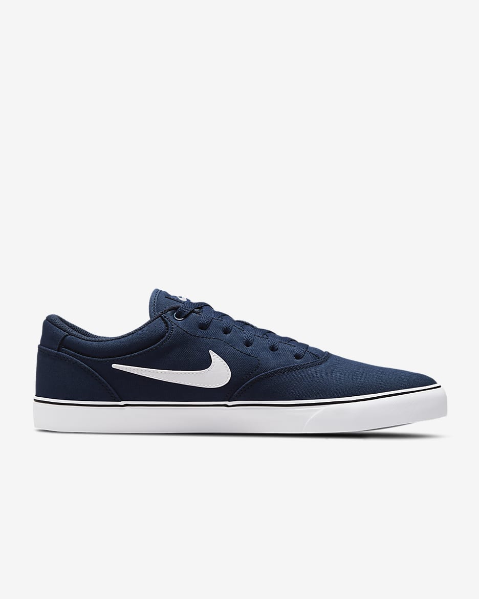 Nike SB Chron 2 Canvas Skate Shoe - Navy/Navy/Black/White