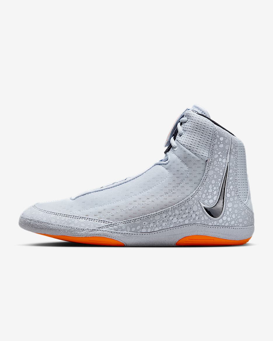 Tenis de lucha Nike Inflict 4 SE - Gris fútbol/Gris cielo/Naranja total/Obsidiana oscuro