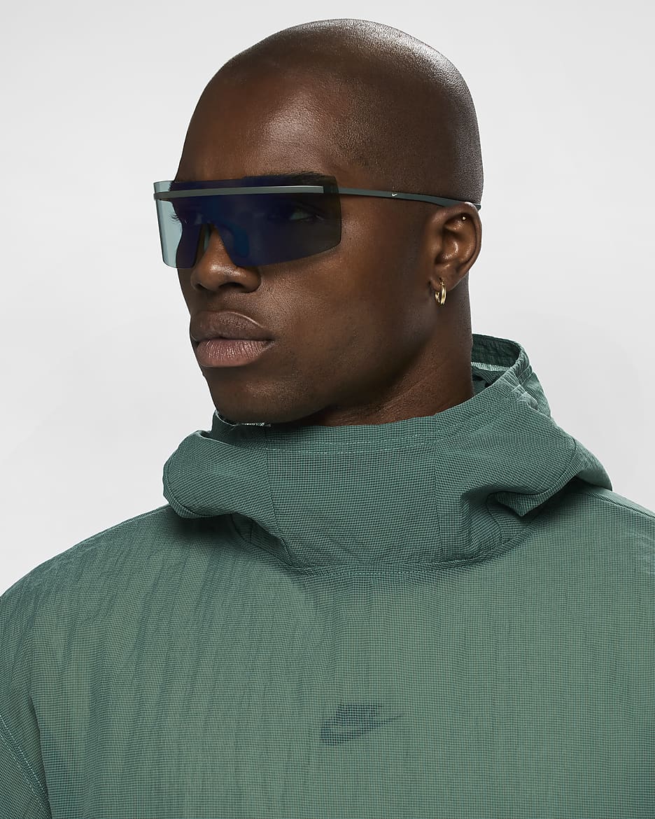 Lentes de sol espejados Nike Echo Shield - Verde vintage/Azul