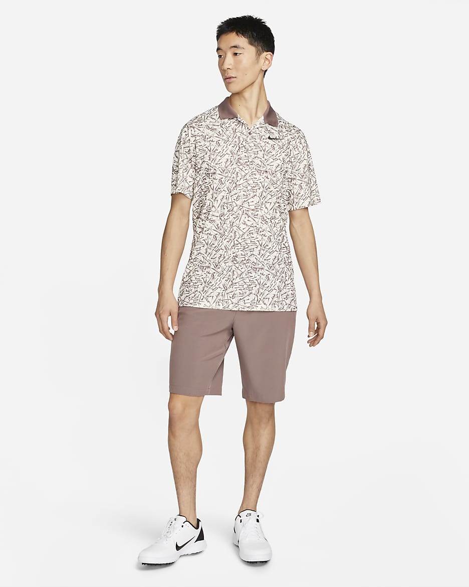 Nike Dri-FIT Victory+ Men's All-over Print Golf Polo - Coconut Milk/Plum Eclipse/Black