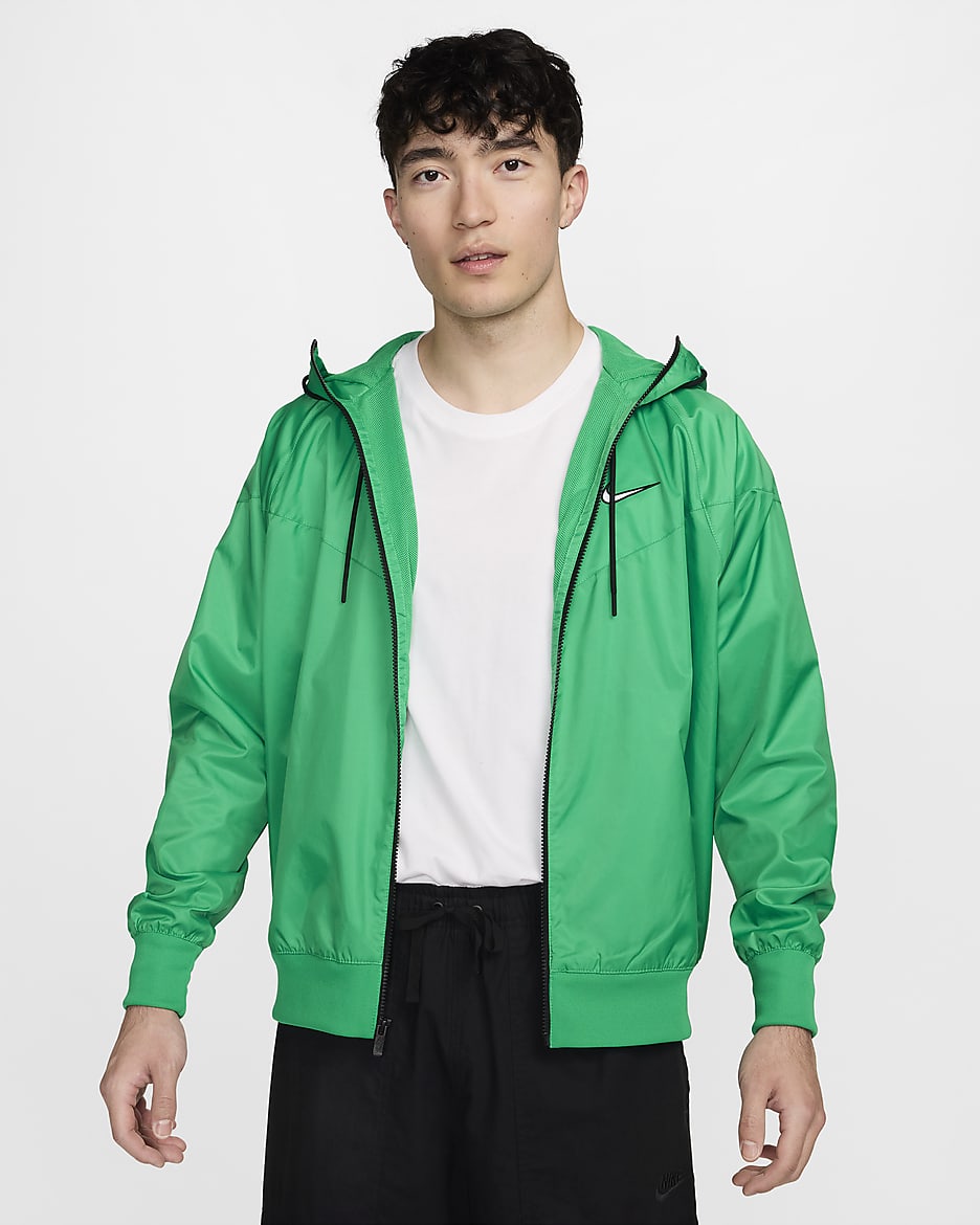Nike Windrunner Men's Woven Lined Graphic Jacket - Stadium Green/White