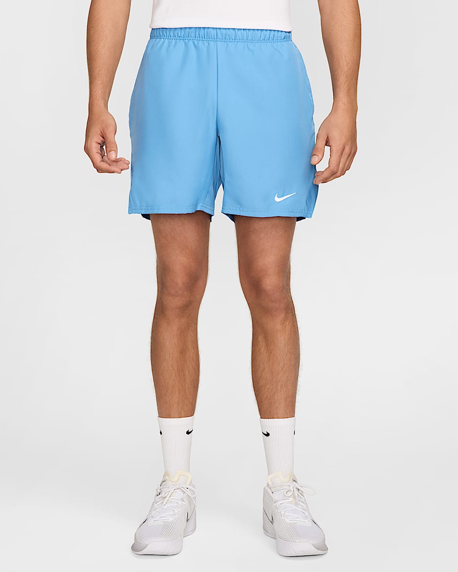NikeCourt Victory Men's Dri-FIT 7" Tennis Shorts - Blue Beyond/White