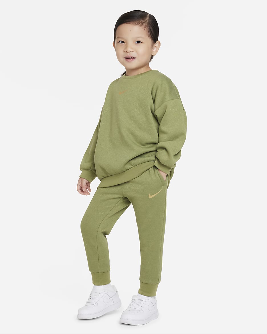 Pants de tejido Fleece moteado para niños pequeños Nike - Caimán