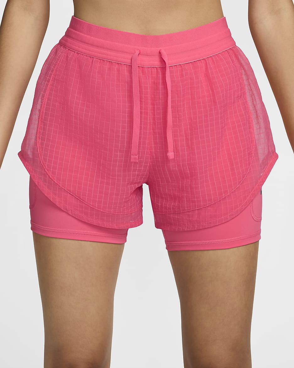 Nike Running Division Women's Dri-FIT Mid-Rise 7.5cm (approx.) 2-in-1 Running Shorts - Aster Pink/Aster Pink