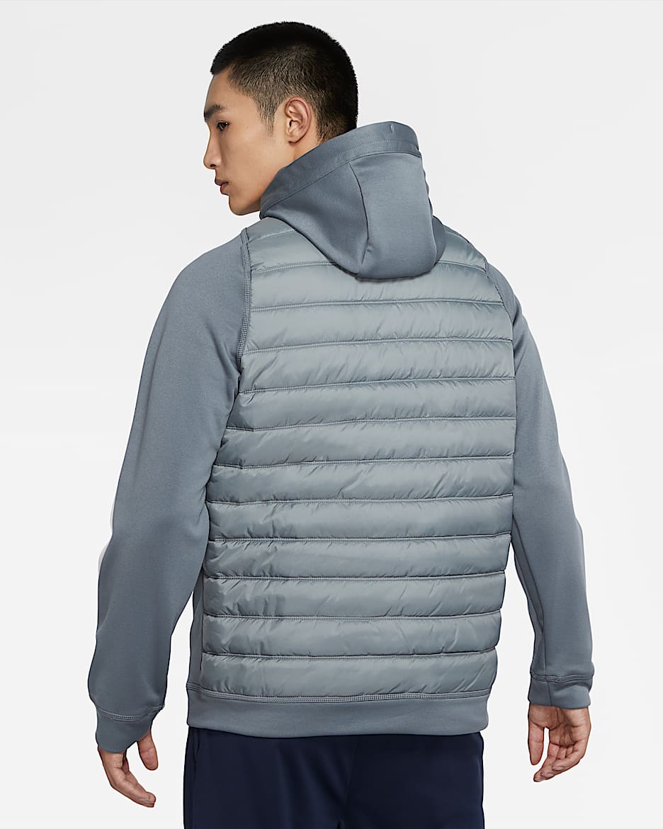 Nike Therma Men's Full-Zip Training Jacket - Smoke Grey/Smoke Grey/Black
