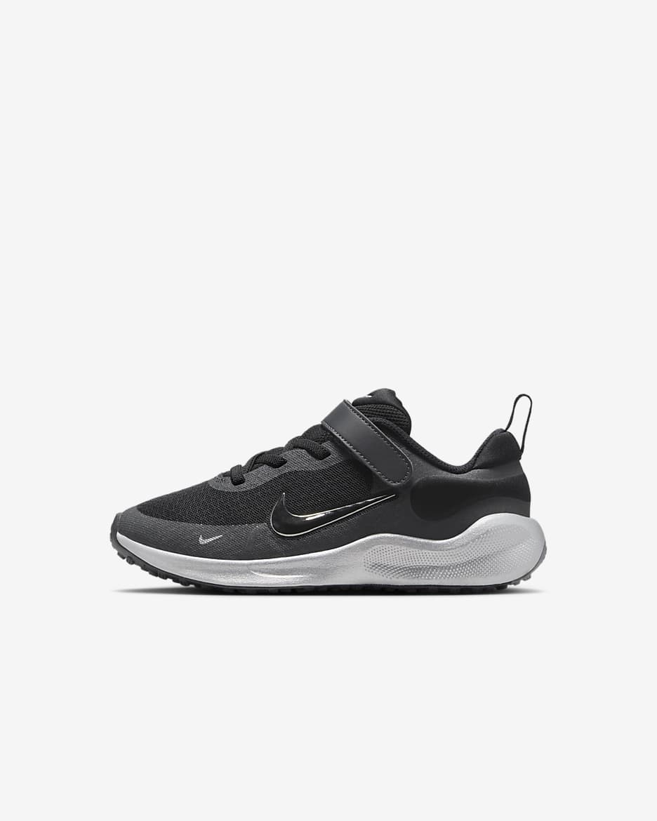 Tenis para niños de preescolar Nike Revolution 7 SE - Negro/Antracita/Gris humo/Plata metalizado
