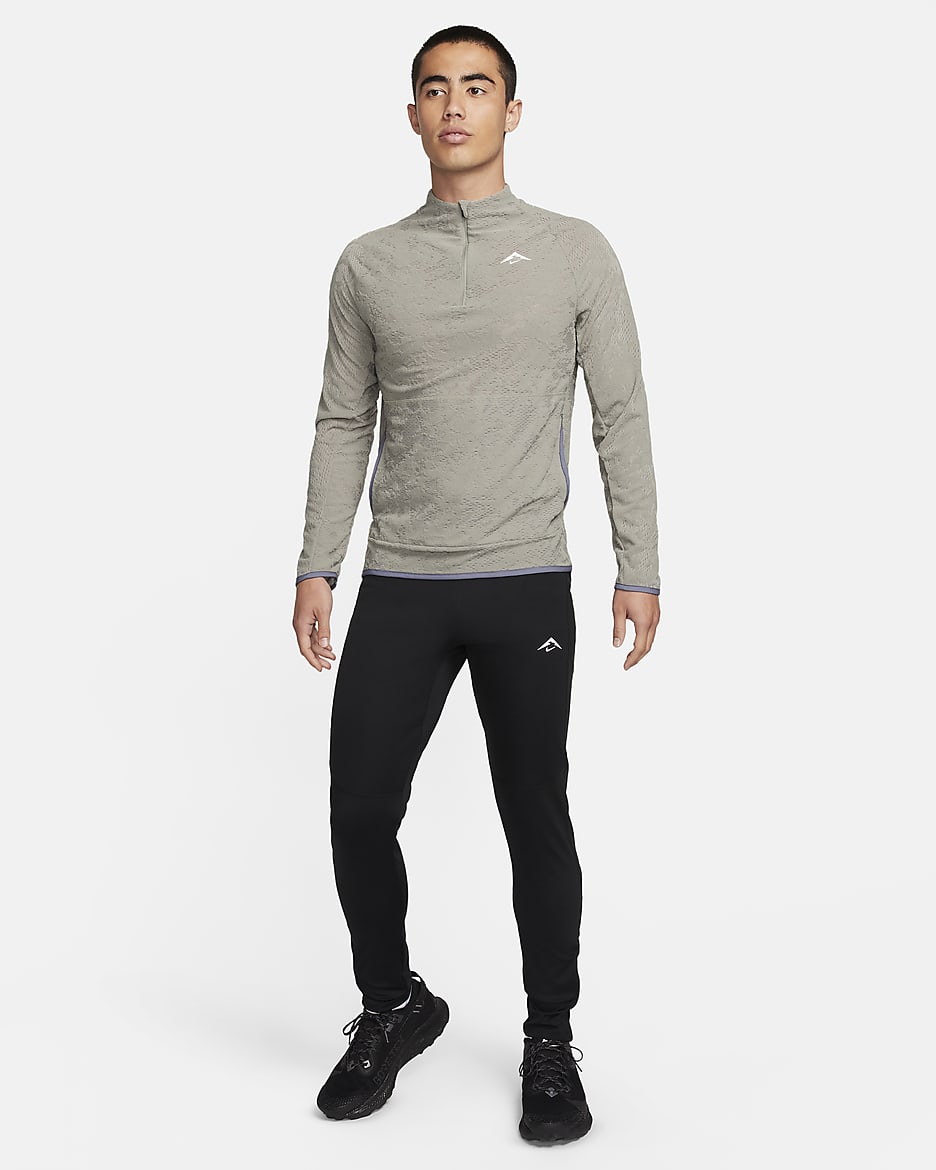 Nike Trail Men's Dri-FIT 1/2-Zip Running Top - Dark Stucco/Dark Stucco/Summit White