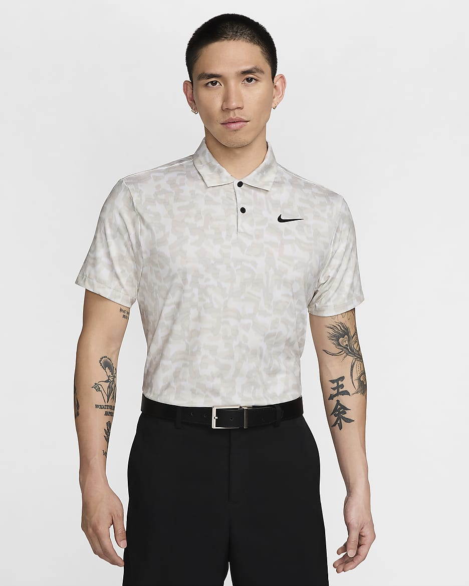 Nike Tour Men's Dri-FIT Golf Polo - White/Black