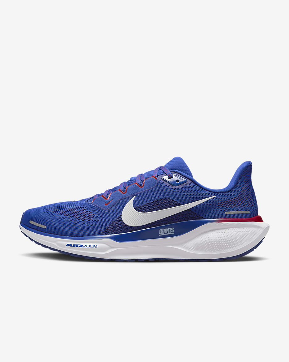 Tenis de correr en pavimento para hombre Nike Pegasus 41 NFL New York Giants - Azul enérgico/Blanco/Rojo gimnasio/Blanco