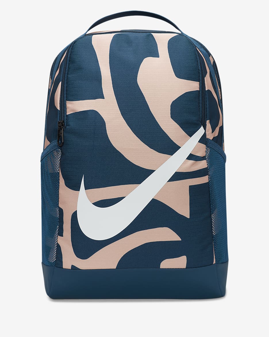 Nike Brasilia Kids' Backpack (18L) - Valerian Blue/Arctic Orange/White