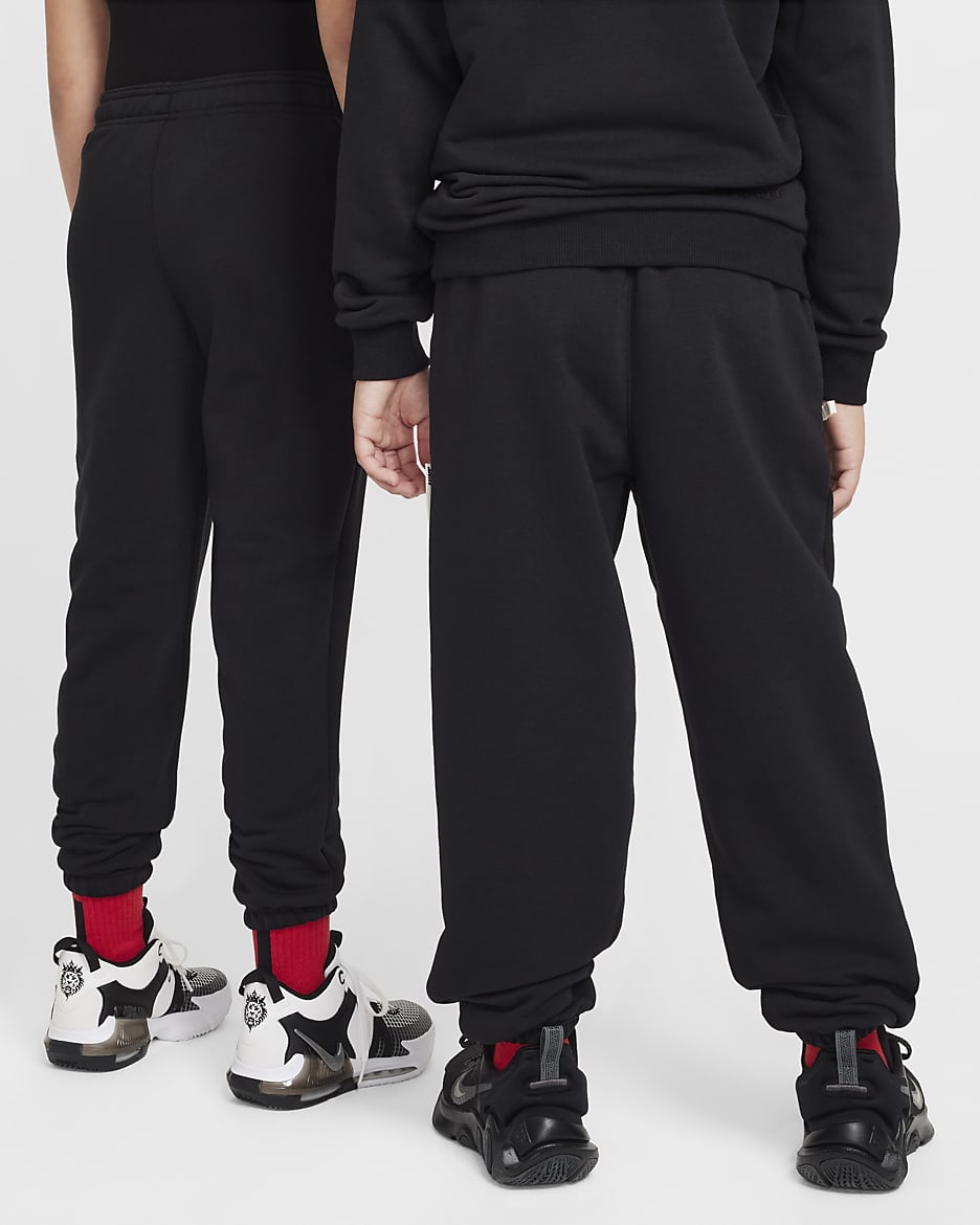 Nike Standard Issue Older Kids' Dri-FIT Fleece Trousers - Black/Pale Ivory