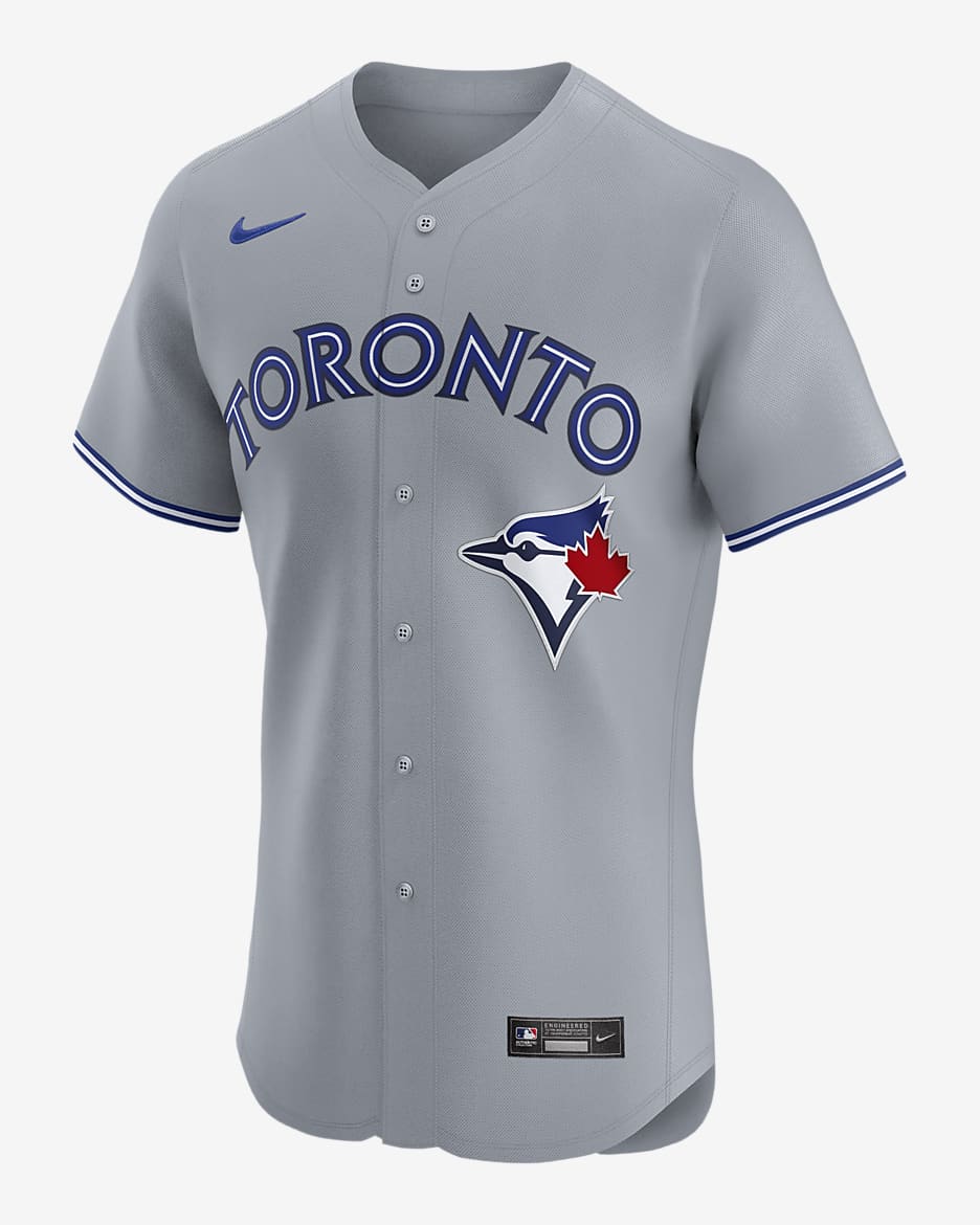 Jersey Nike Dri-FIT ADV de la MLB Elite para hombre Toronto Blue Jays - Gris