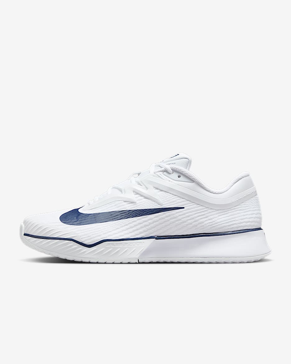 Tenis de tenis para cancha dura para hombre Nike Vapor Pro 3 Premium - Blanco/Azul marino medianoche/Azul marino medianoche