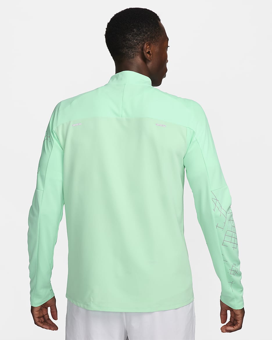 Nike Dri-FIT Run Division Men's 1/2-Zip Flash Running Top - Green Glow