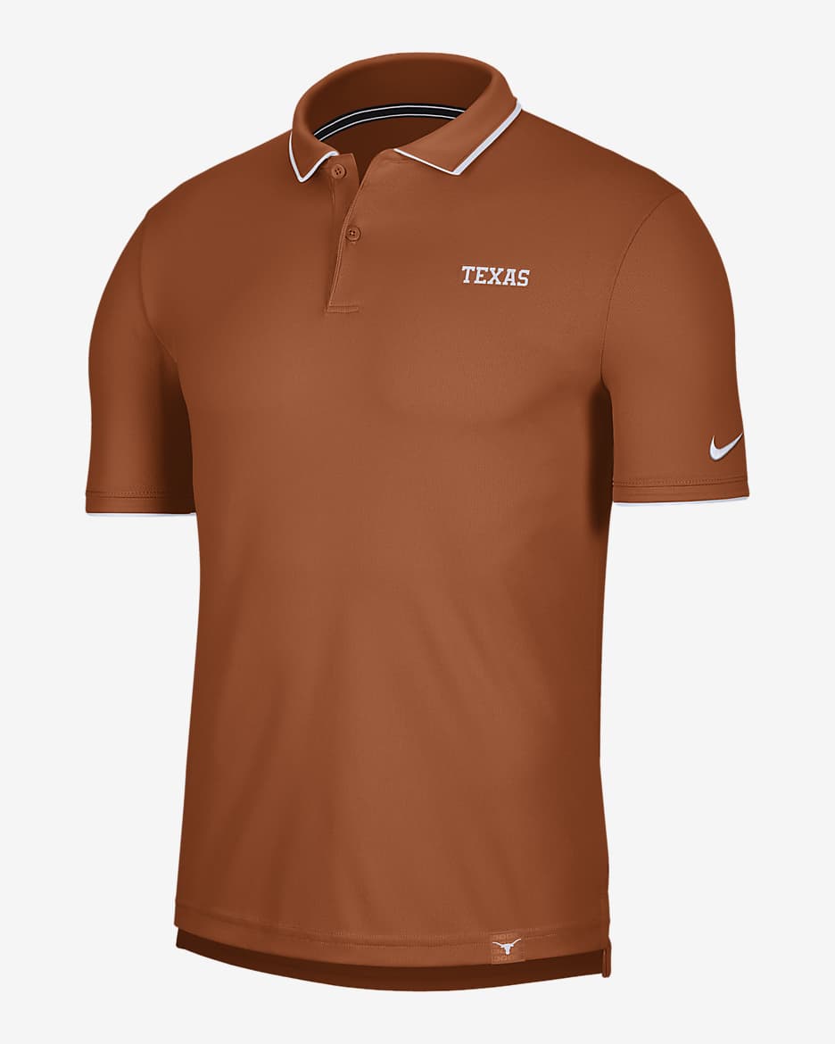 Nike College Dri-FIT (Texas) Men's UV Polo - Desert Orange/White